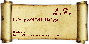 Légrádi Helga névjegykártya